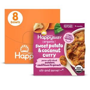 Happy Baby Organics Food Advancing Textures Sweet Potato & Coconut Curry 8 Pks